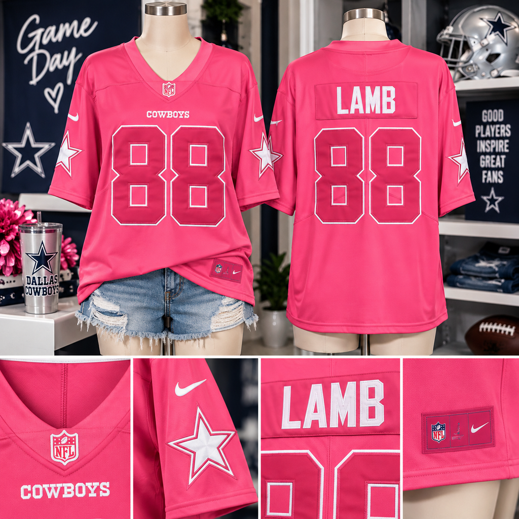Dallas Cowboys Pink Jersey - Lamb 88