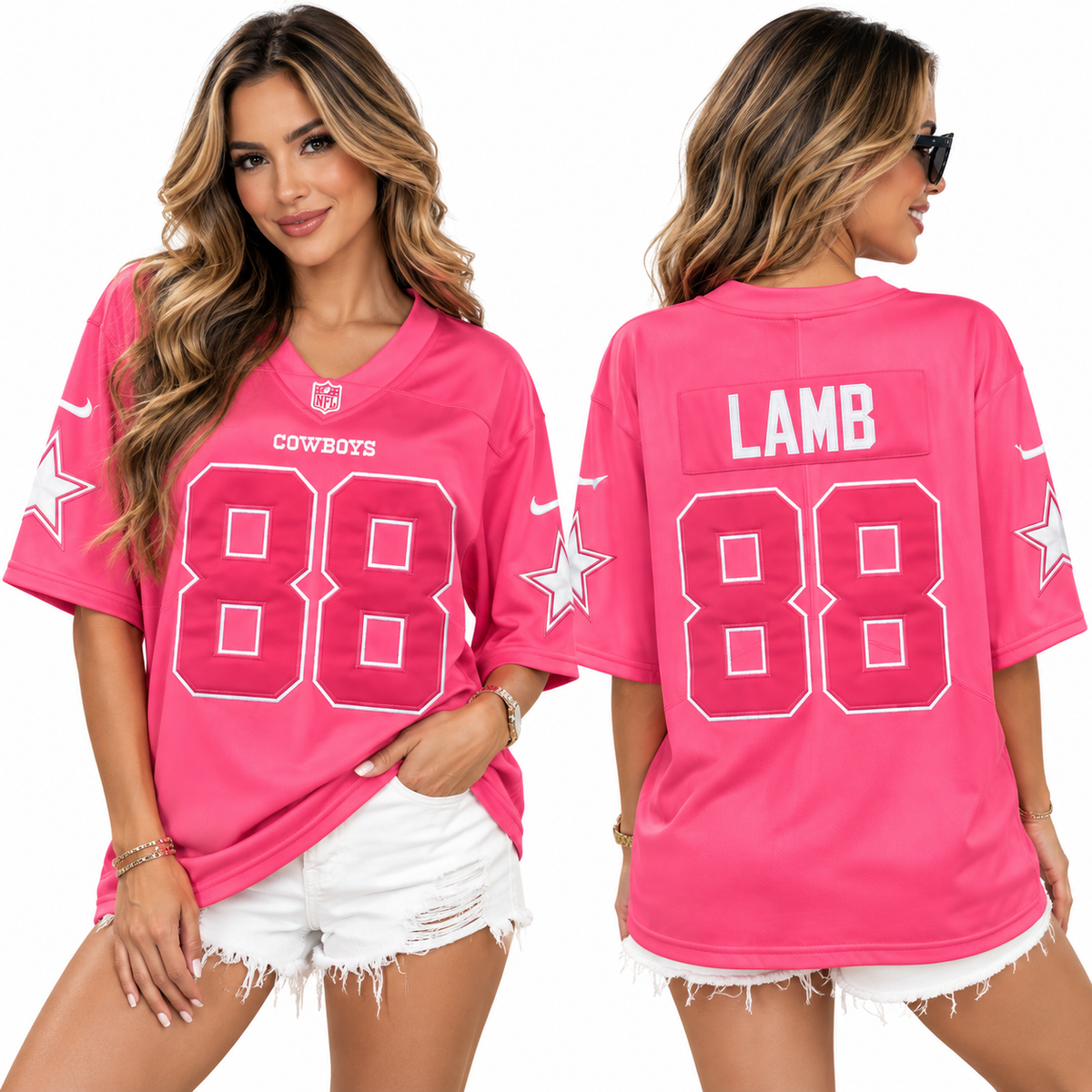Dallas Cowboys Pink Jersey - Lamb 88
