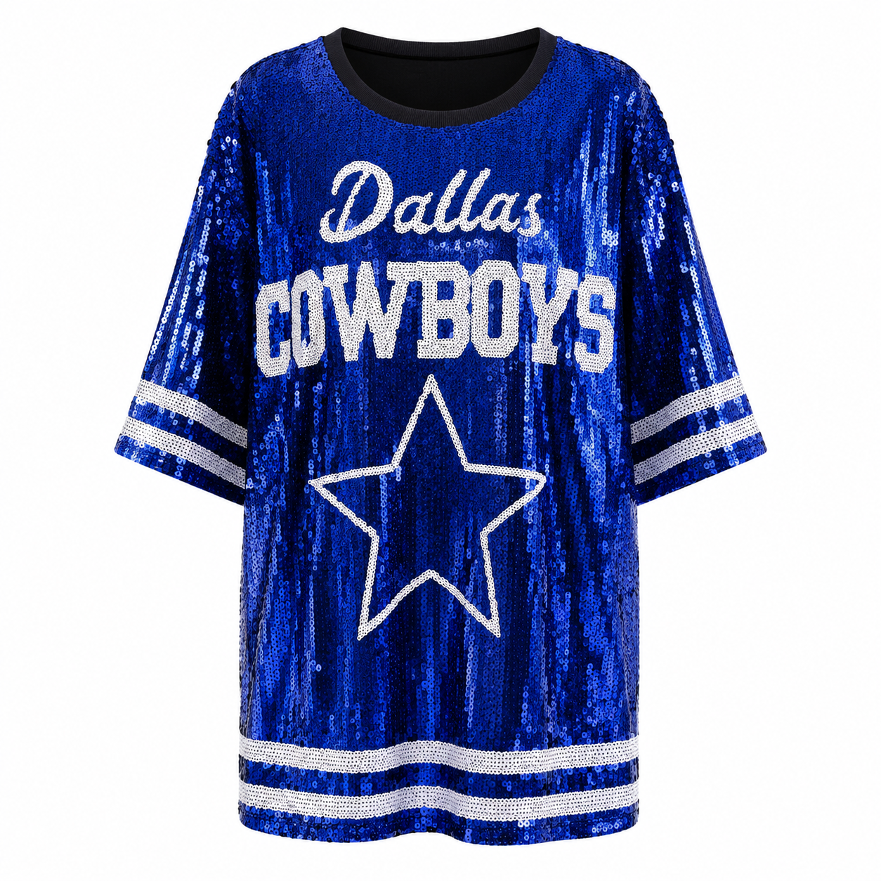 Dallas Cowboys Logo  Blue Sequin Dress