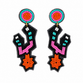 Handmade Beaded Spurs-Inspired Statement Earrings