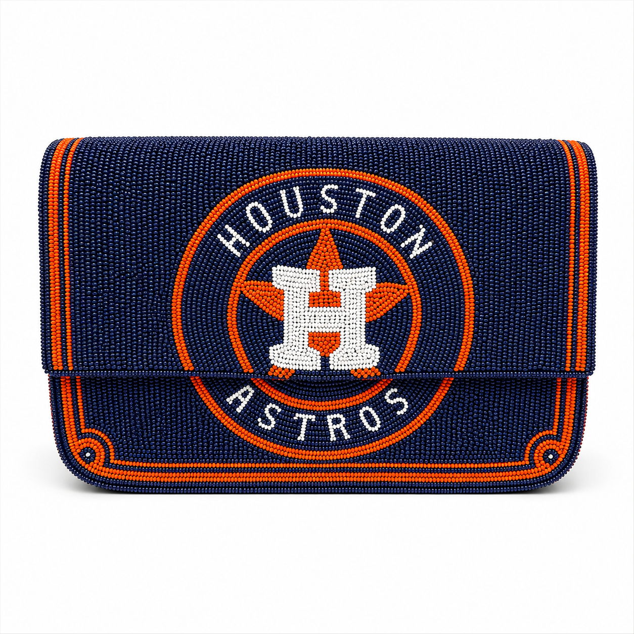 Houston Astros Handcrafted Beaded Shoulder Bag