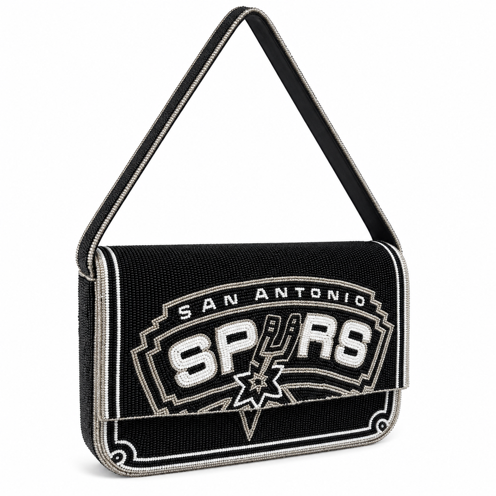 San Antonio Spurs Beaded Shoulder Bag