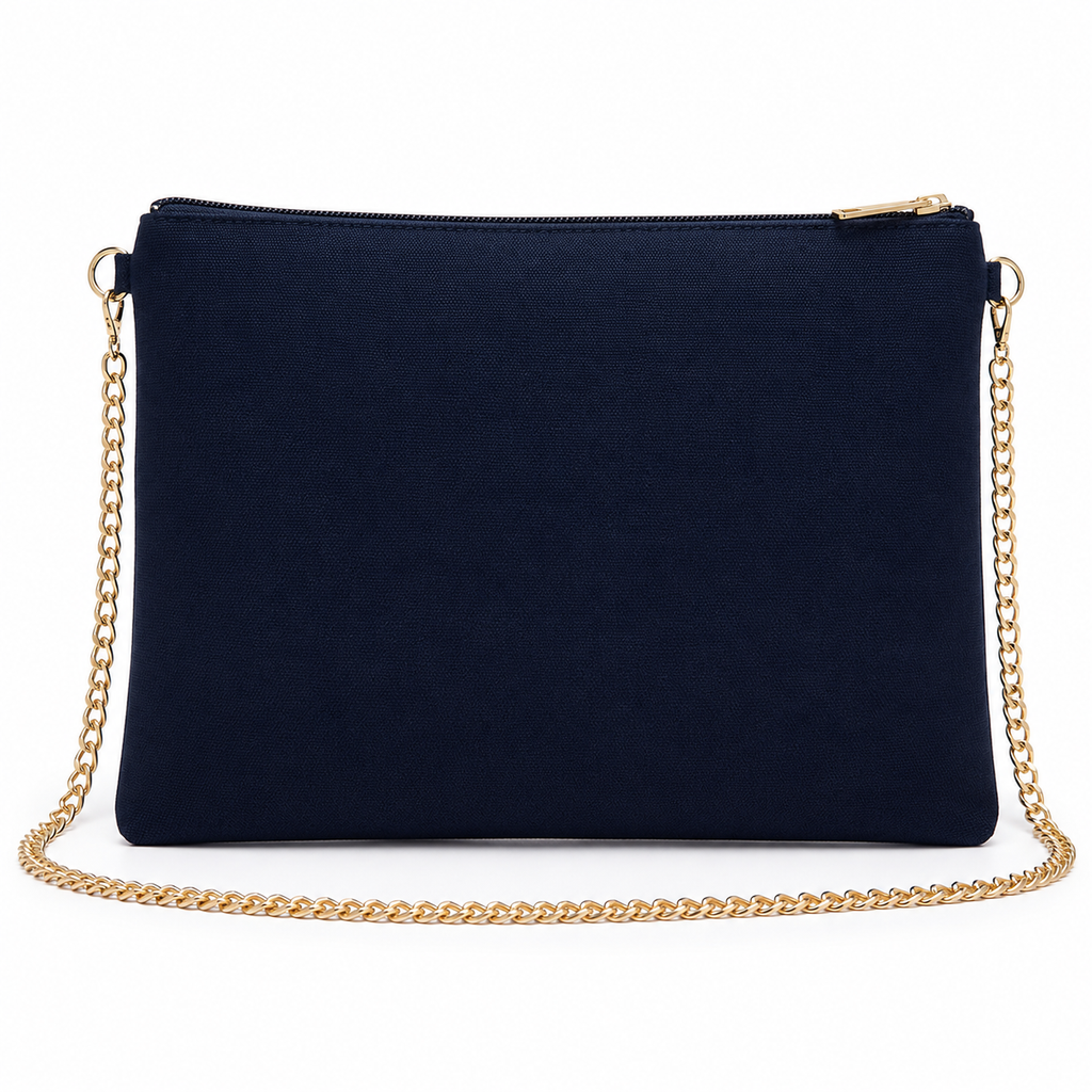 Dallas Football Beaded Crossbody Clutch – Navy & Gold