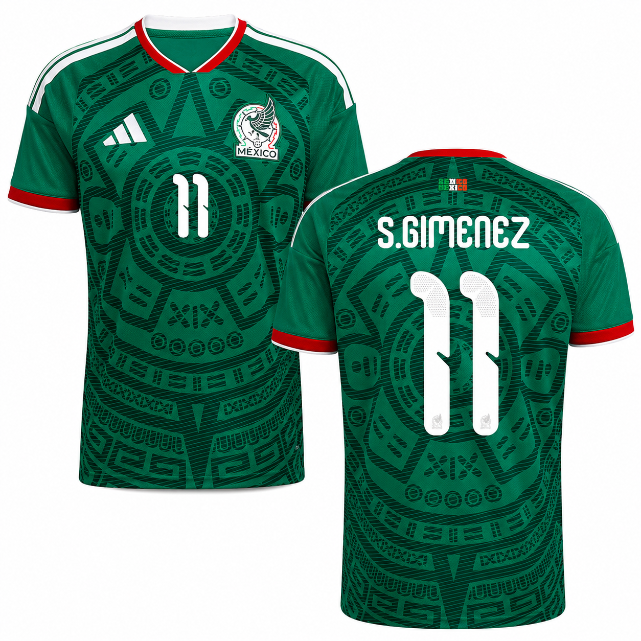 Mexico #11 S.Gimenez Fifa World Cup Green Jersey
