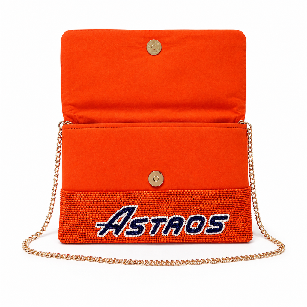 Houston Astros Beaded Convertible Clutch, Crossbody & Sling Bag
