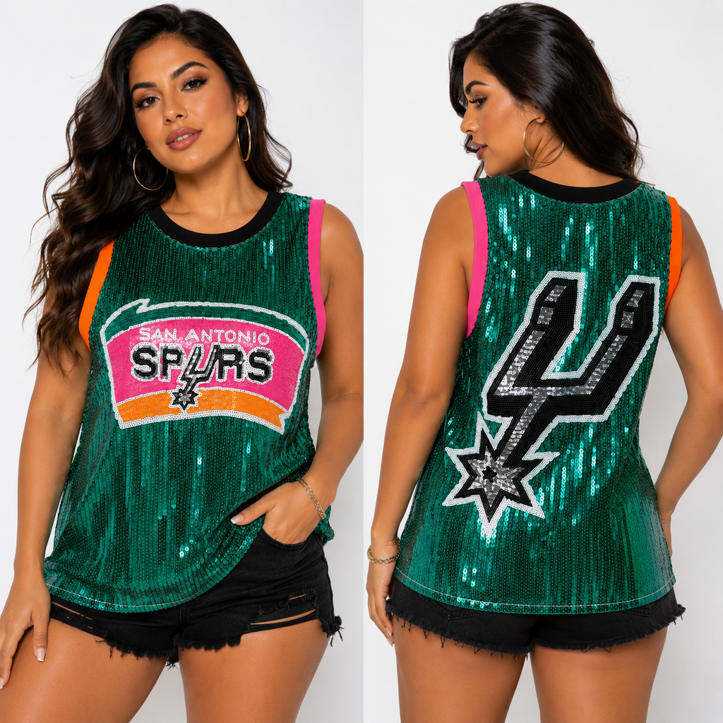 Spurs Sequin Teal Jersey
