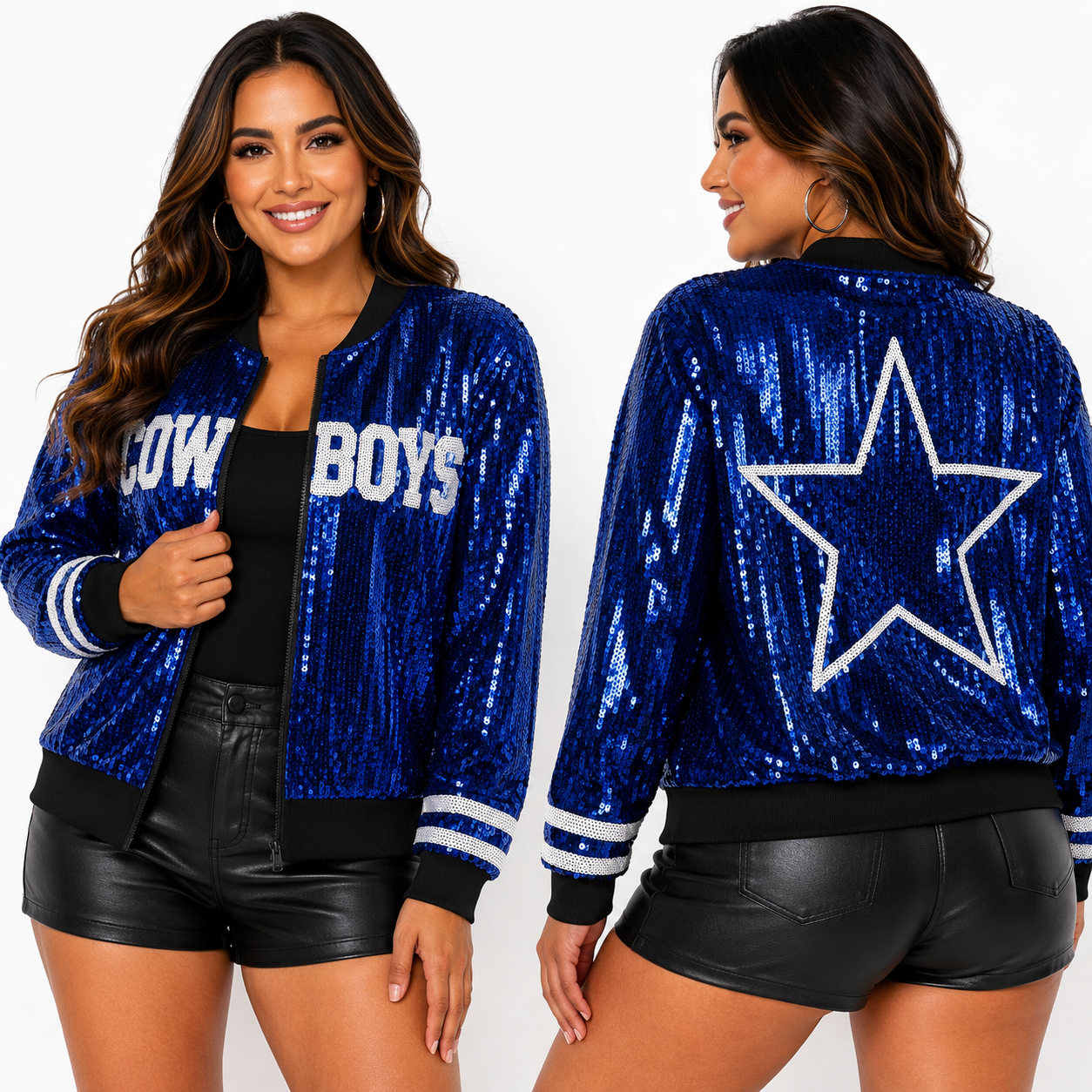 Dallas Cowboys Sequin Bomber Jacket