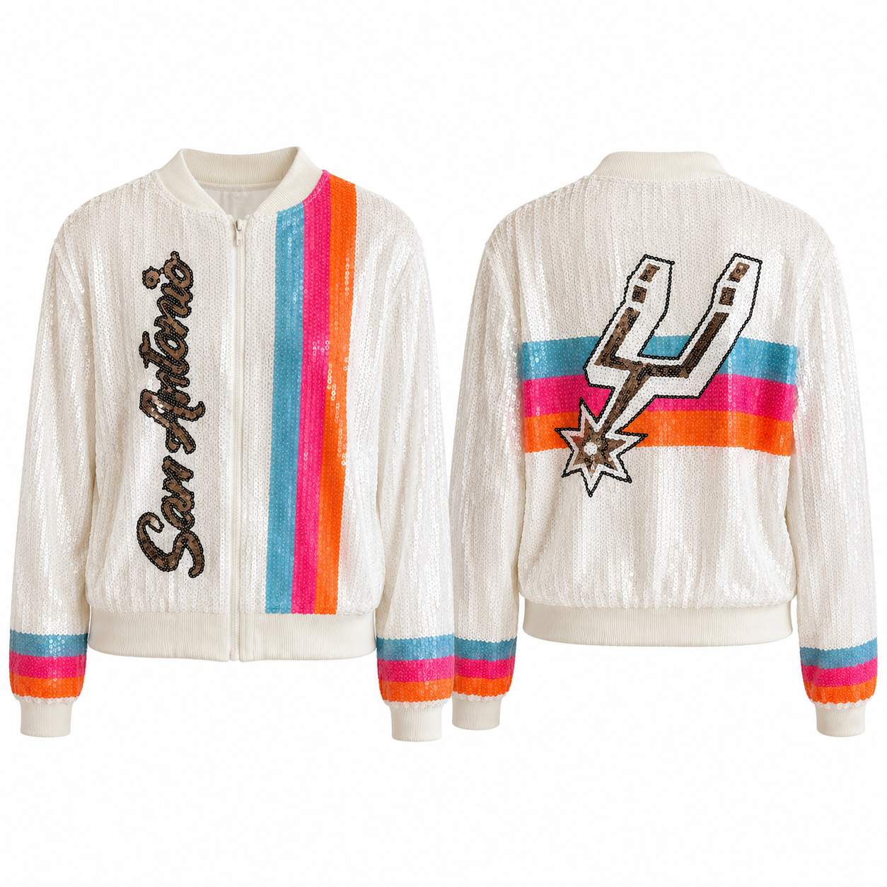 San Antonio Spurs Sequin Bomber Jacket