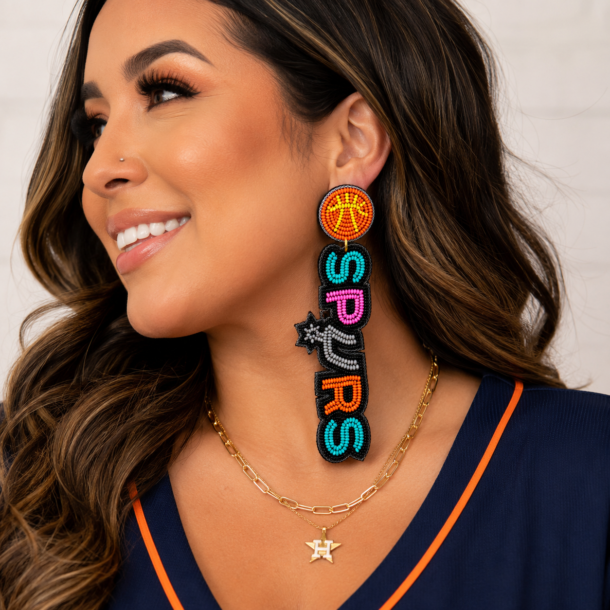 Handmade Spurs-Inspired Beaded Statement Earrings