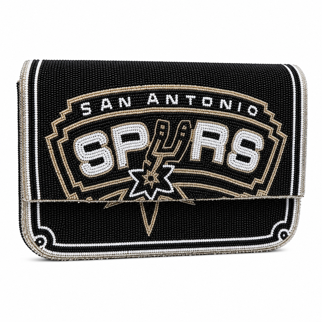 San Antonio Spurs Beaded Shoulder Bag