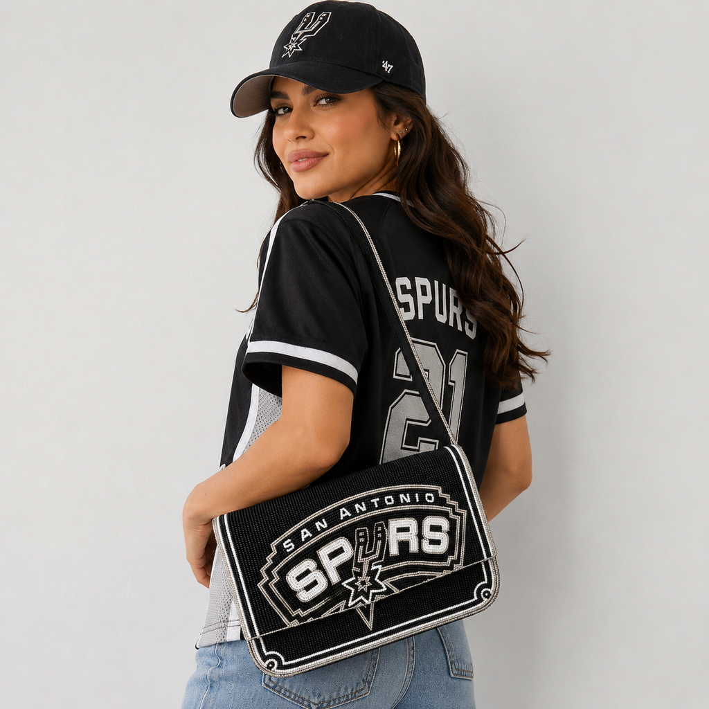 San Antonio Spurs Beaded Shoulder Bag