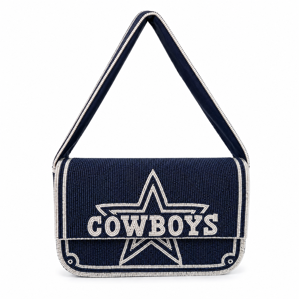 Dallas Cowboys Beaded Shoulder Bag