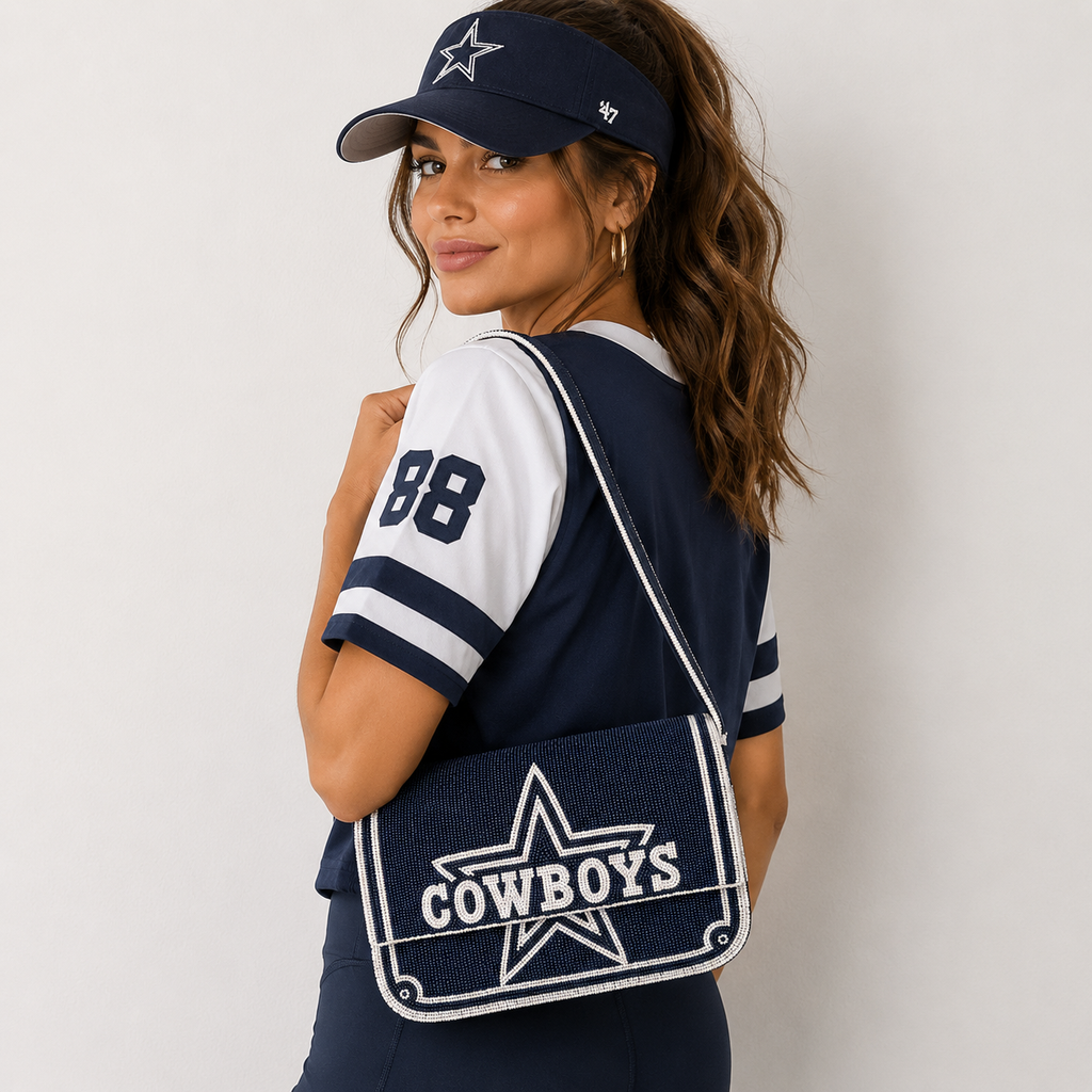 Dallas Cowboys Beaded Shoulder Bag