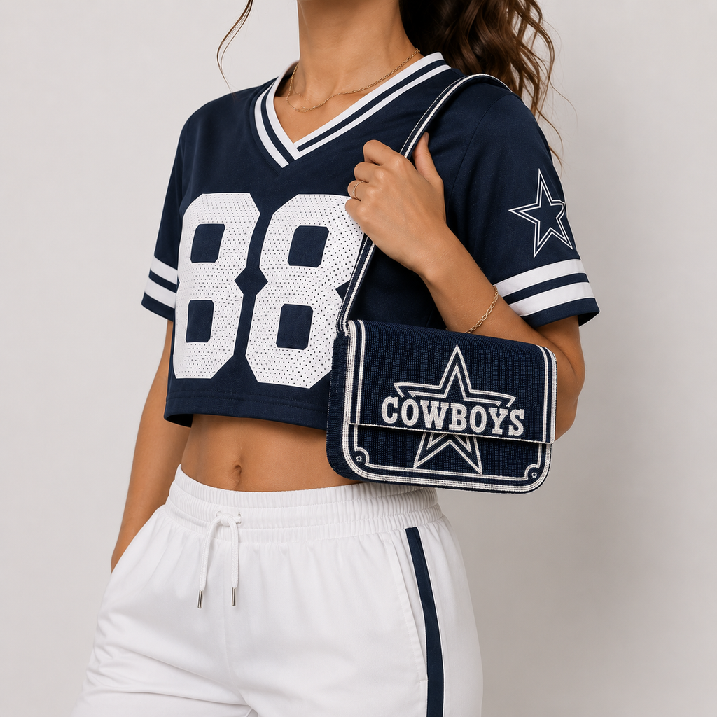 Dallas Cowboys Beaded Shoulder Bag