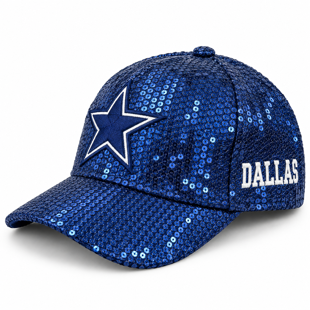 Dallas Sequin Star Cap – Navy Blue