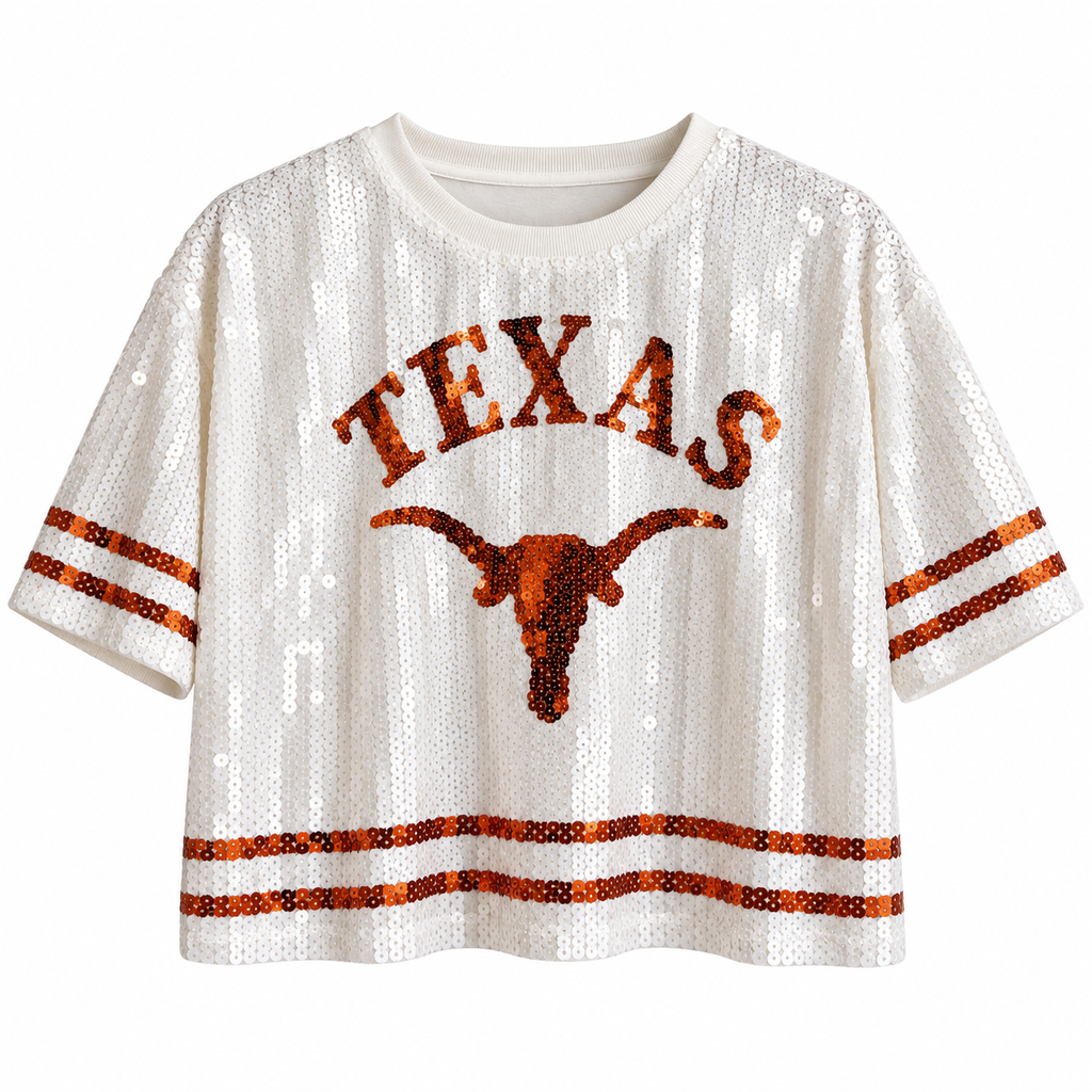 Texas Longhorns Sequin Game Day Top