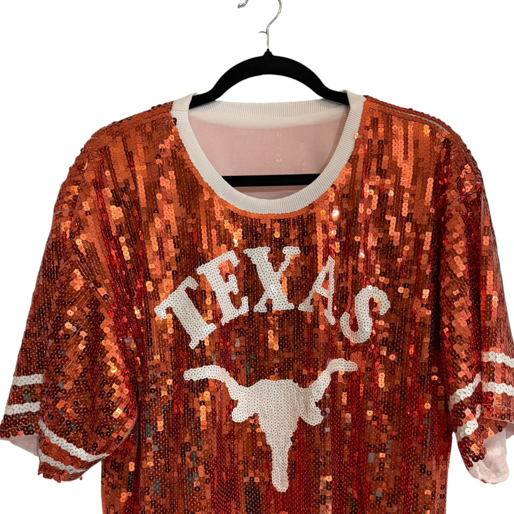 Texas Longhorns Sequin Crop Shirt