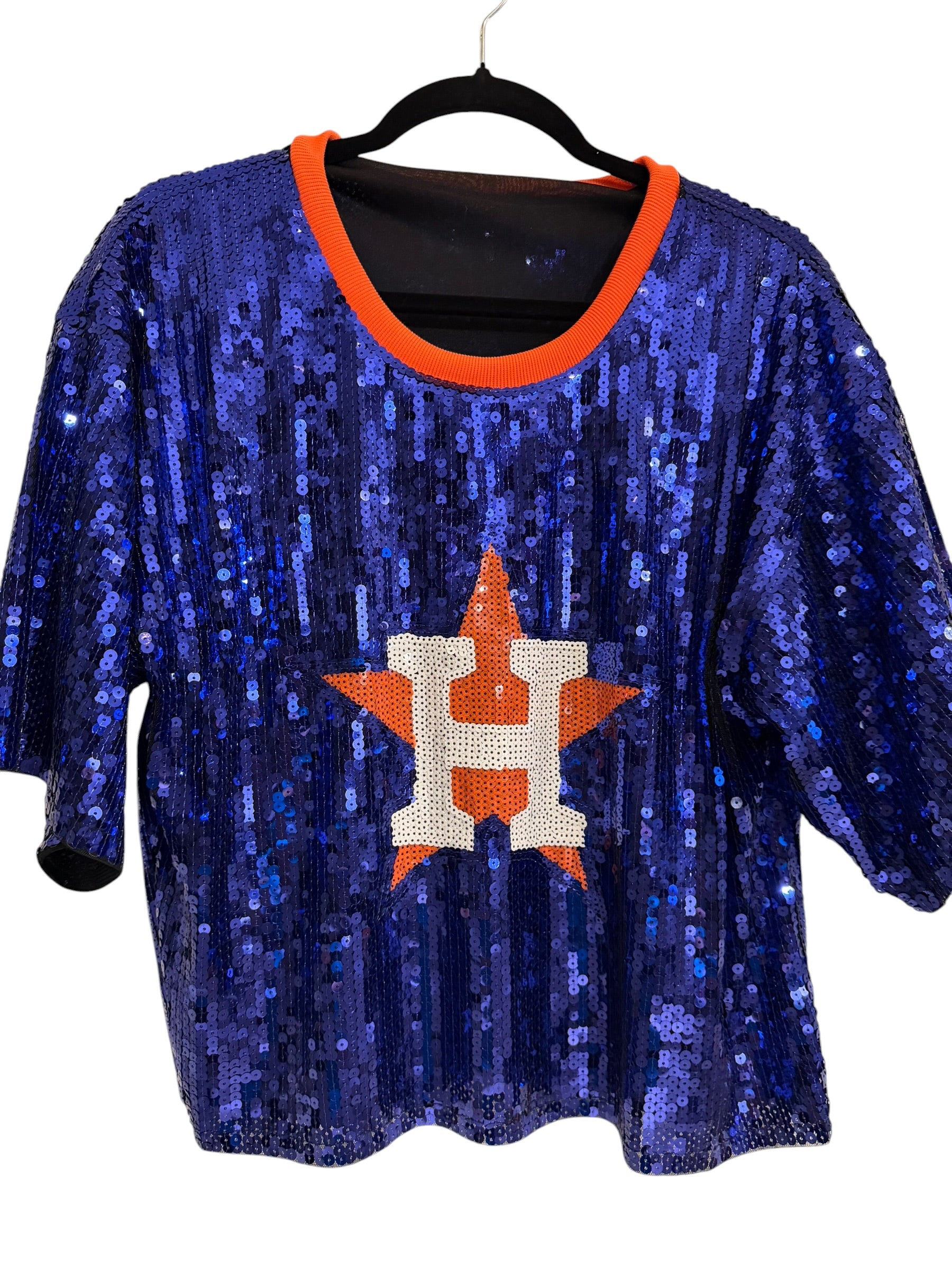 Houston Astros Sequin Crop Shirt