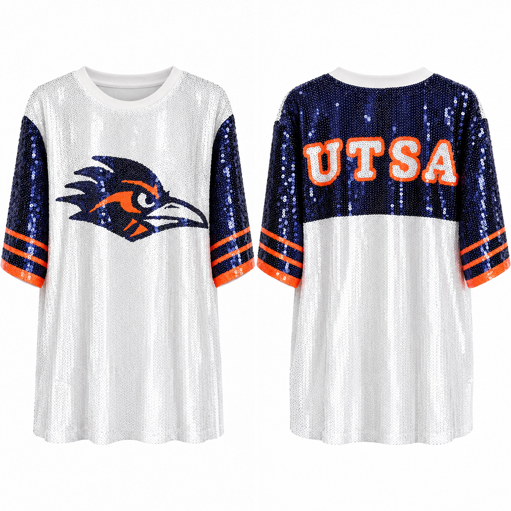UTSA Roadrunners Sequin Game Day Shirt Dress