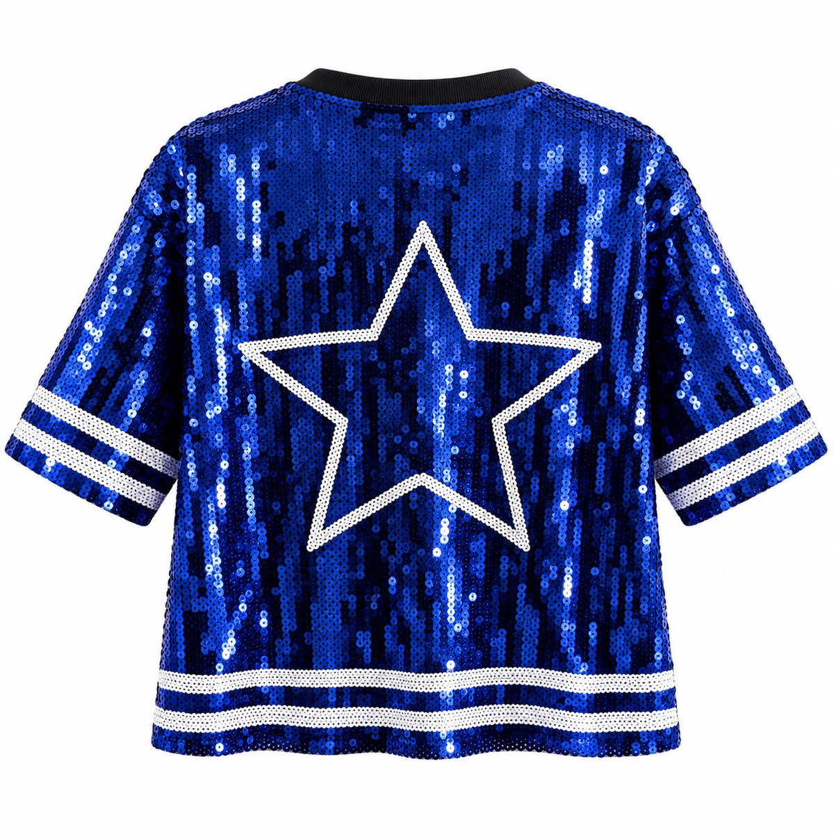 Dallas Cowboys blue sequin shirt back